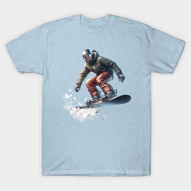 Snowboarder T-Shirt by TinaGraphics